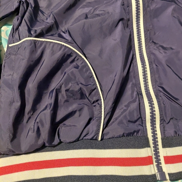 Forever 21 Womens Small (S) Windbreaker Jacket Full Zip Hoodless Navy Blue - Picture 2 of 3